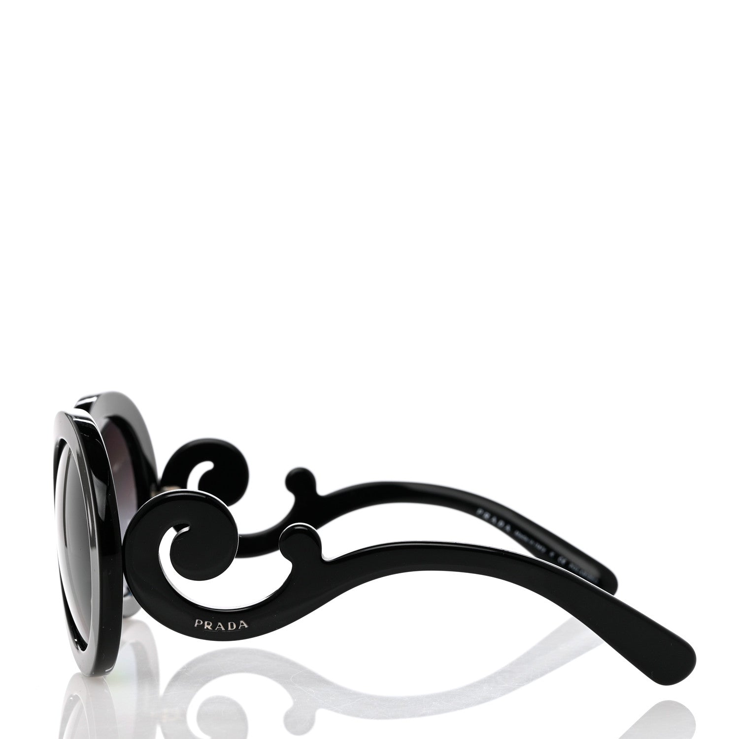 Prada Baroque Sunglasses SPR 27N Black 3 of 8