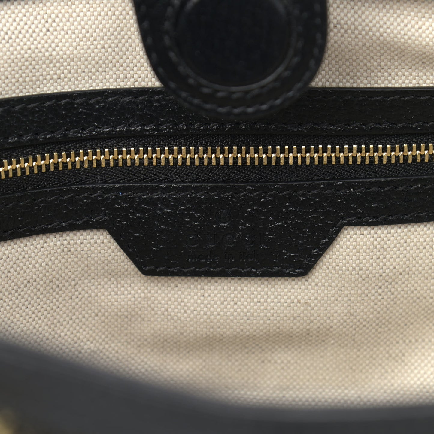 Jacquard Black Denim GG Monogram Medium Ophidia Shopping Tote Black Ivory