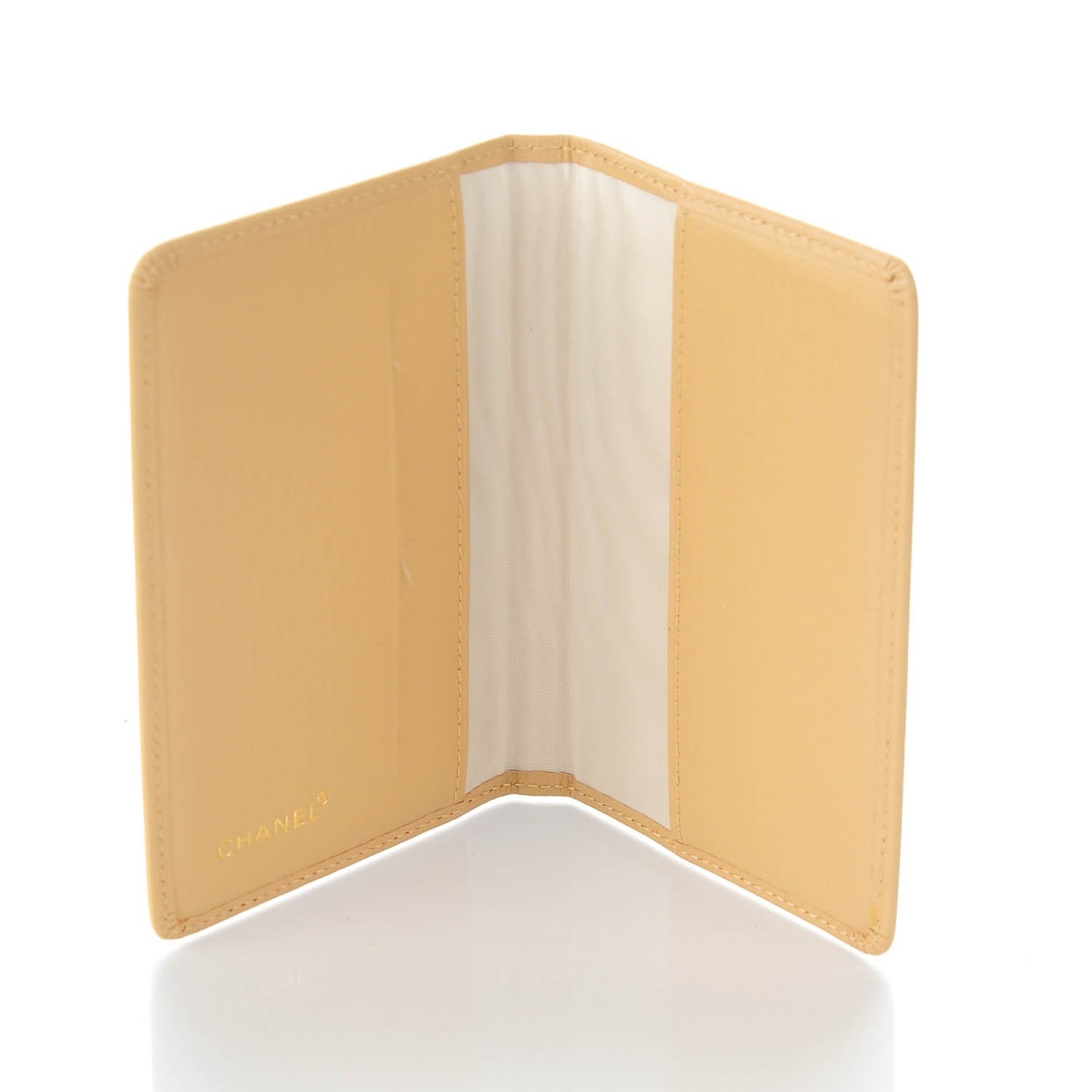 Chanel Goatskin CC Card Holder Wallet Beige 4 of 7