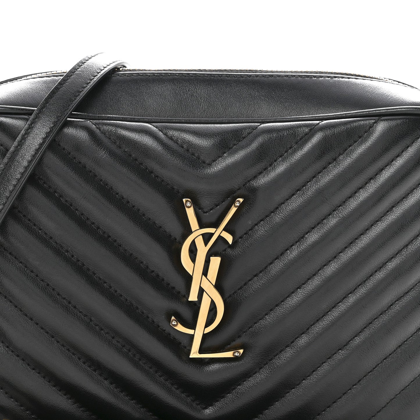 Calfskin Matelasse Monogram Lou Camera Bag Black