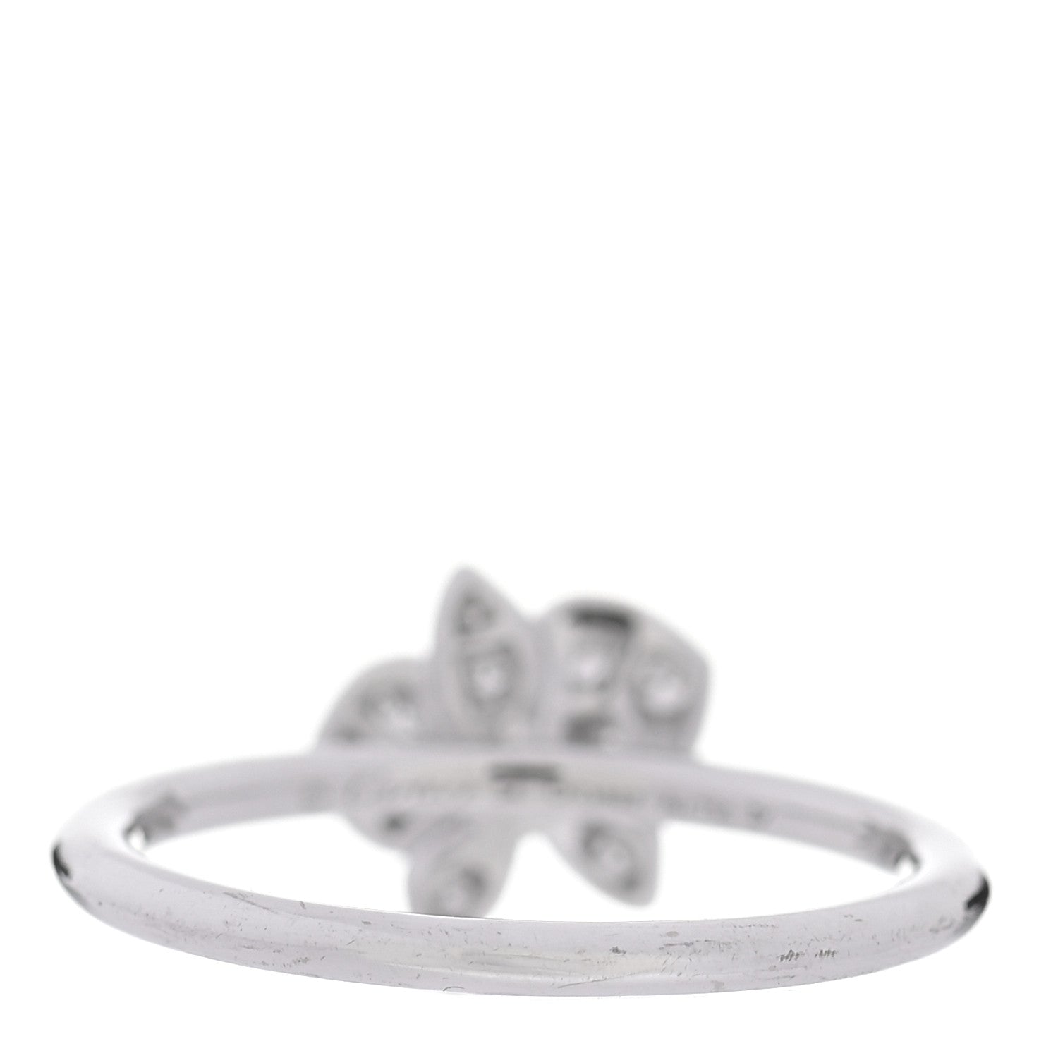 Cartier 18K White Gold Diamond Caresse D'Orchidees Par Cartier Ring 54 7 3 of 5