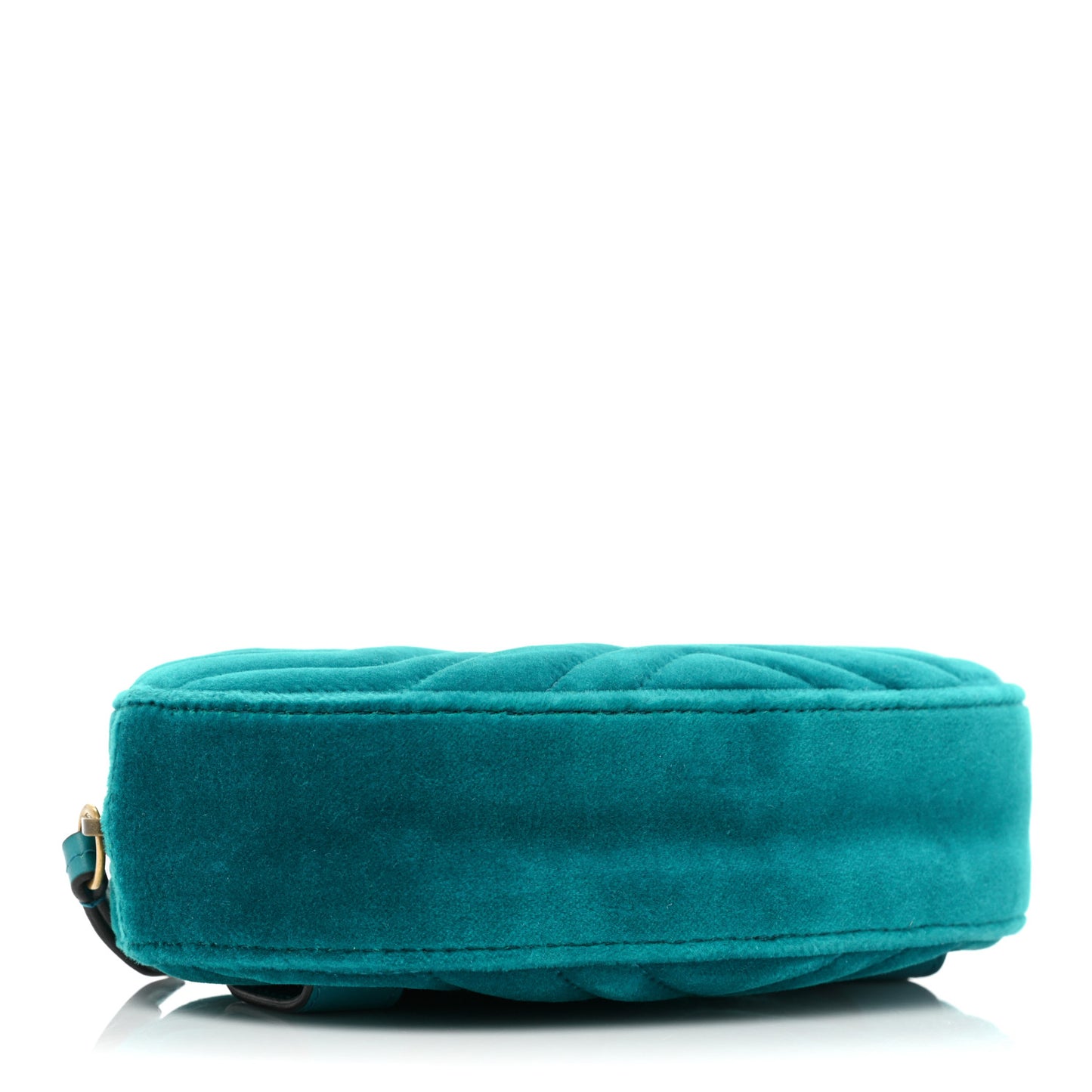 Velvet Matelasse GG Marmont Belt Bag 95 38 Pavone Cyan