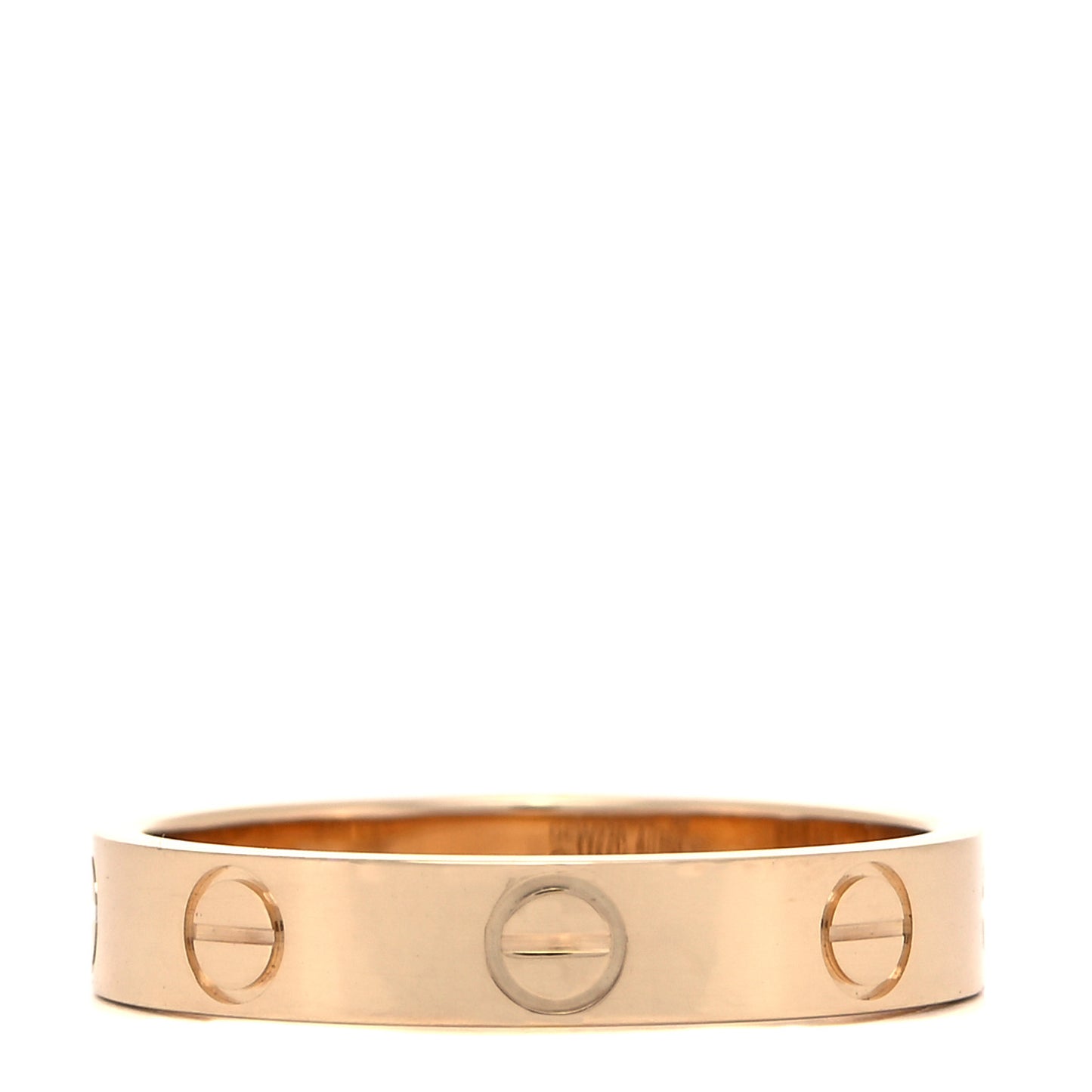 18K Yellow Gold 3.5mm LOVE Wedding Band Ring 53 6.5