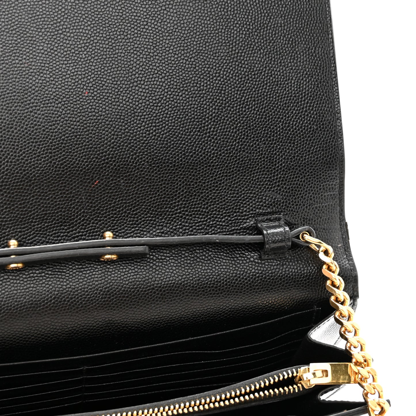 Grain De Poudre Monogram Chain Wallet Black