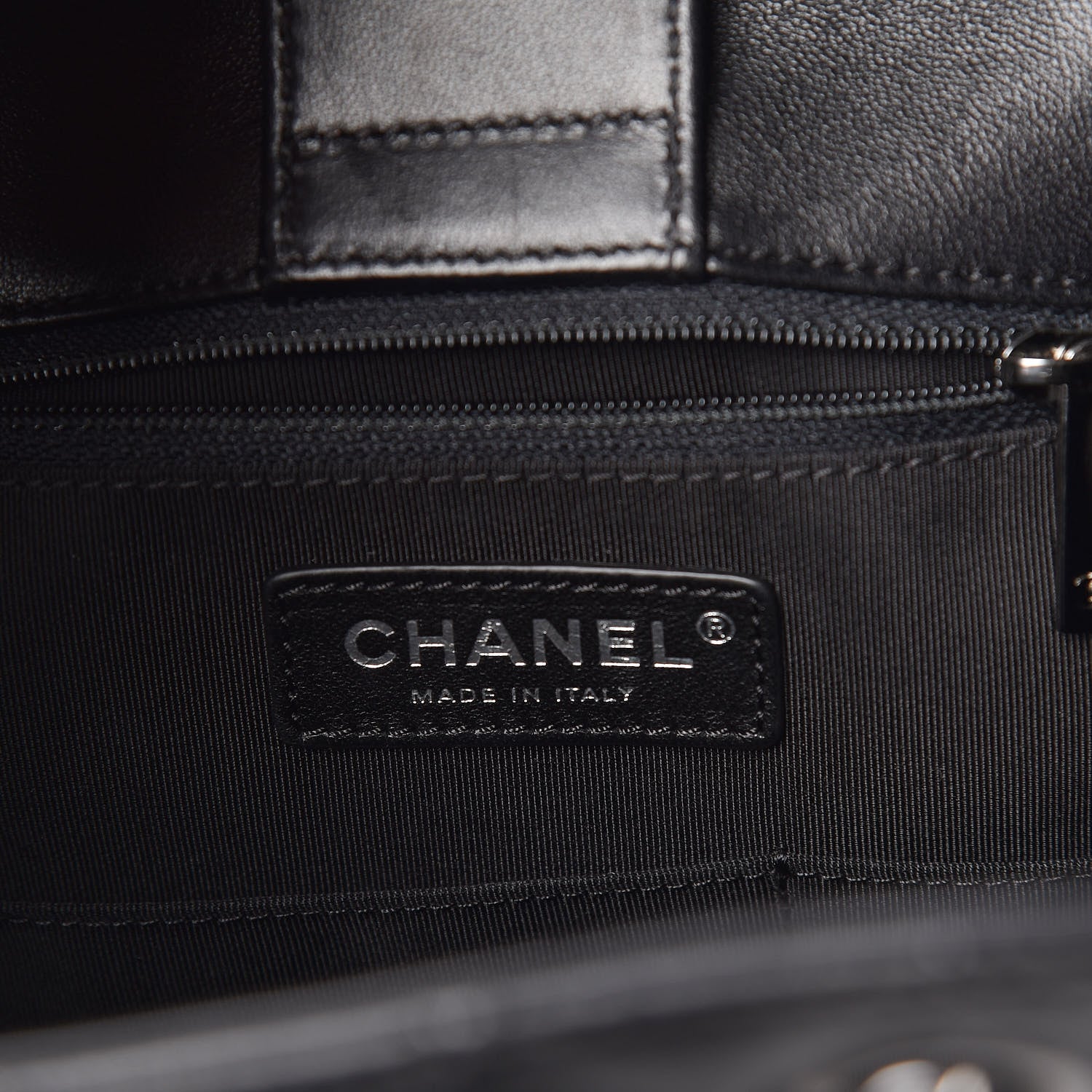 Chanel Lambskin Quilted Large Drawstring Shoulder Bag Black 6 of 10