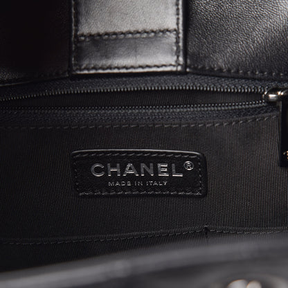 Chanel Lambskin Quilted Large Drawstring Shoulder Bag Black 6 of 10