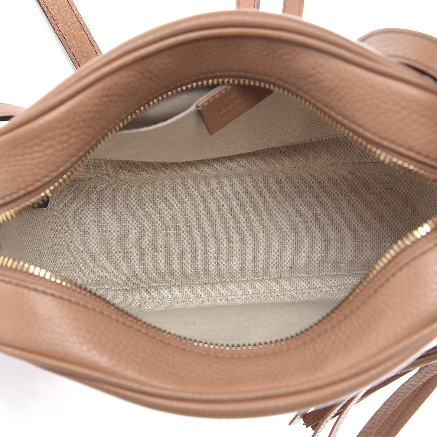 Pebbled Calfskin Small Soho Disco Bag Camelia