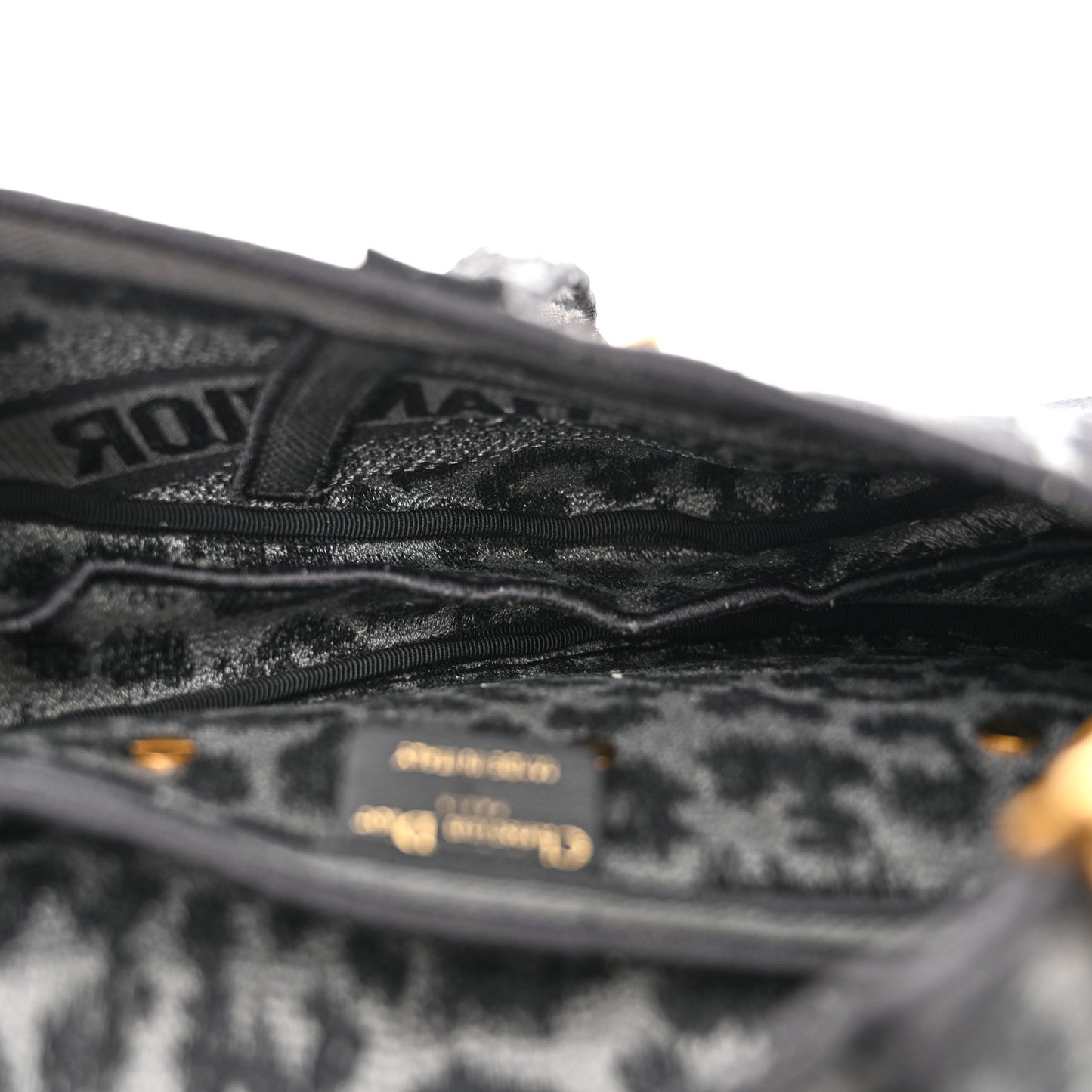 Canvas Mizza Embroidered Saddle Bag Gray