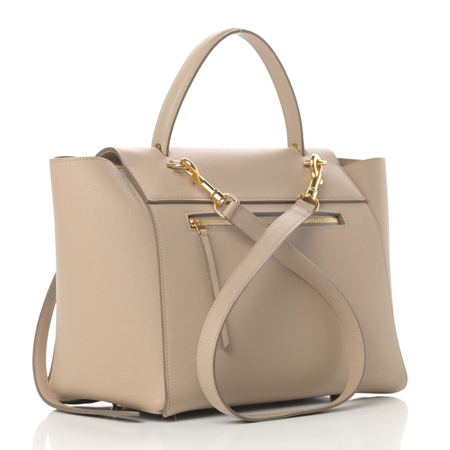 Grained Calfskin Mini Belt Bag Light Taupe