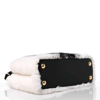 Louis Vuitton Mink Calfskin Goatskin Capucines BB White Snow Grey Black 4 of 8