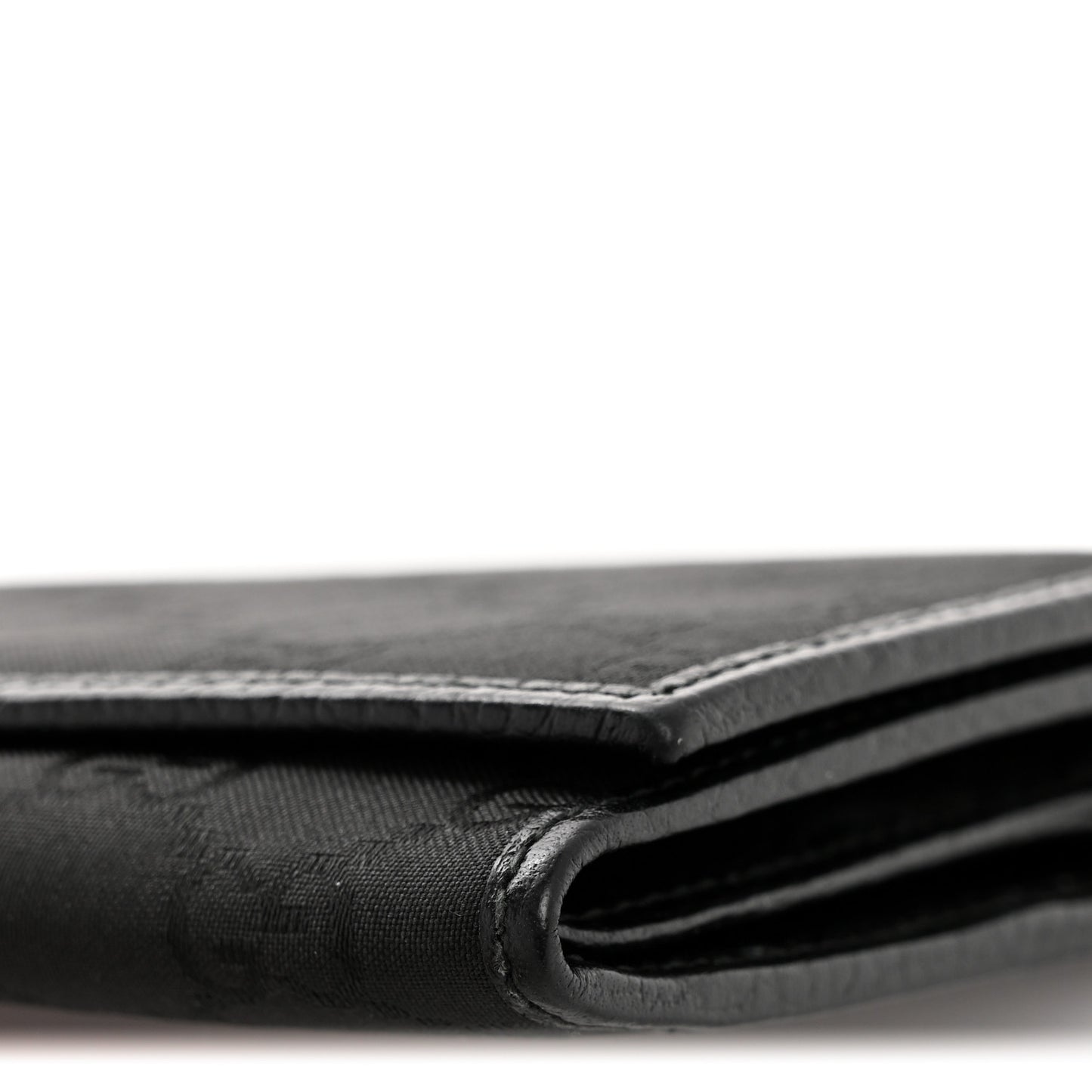 Nylon Monogram Continental Flap Wallet Black