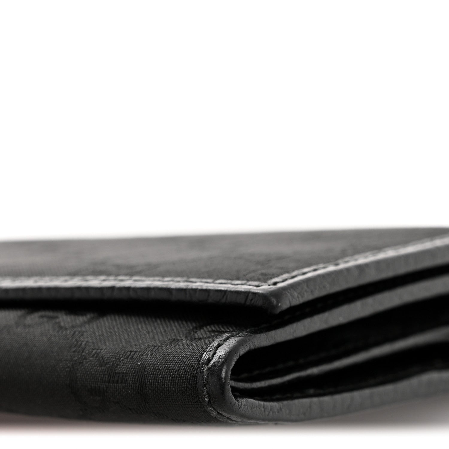 Gucci Nylon Monogram Continental Flap Wallet Black 8 of 8