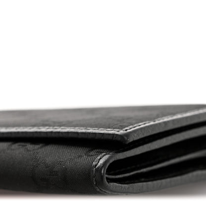 Gucci Nylon Monogram Continental Flap Wallet Black 8 of 8