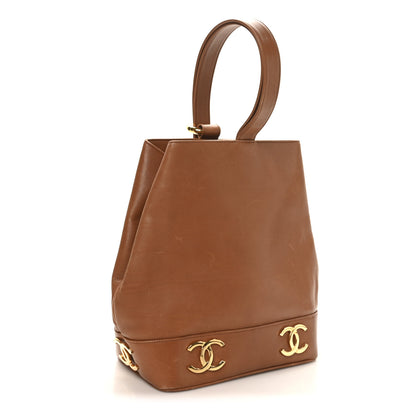 Chanel Calfskin CC Bucket Shoulder Bag Brown 2 of 8