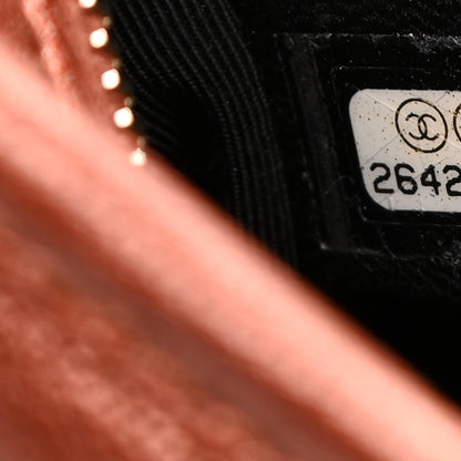 Chanel Metallic Goatskin Quilted Small Gabrielle Hobo Black Copper 7 of 11