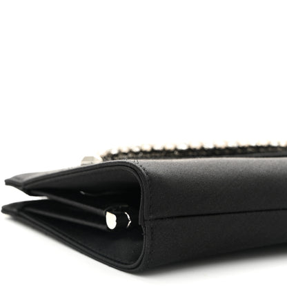 Jimmy Choo Satin Crystal Pearl Venus Clutch Black 8 of 9