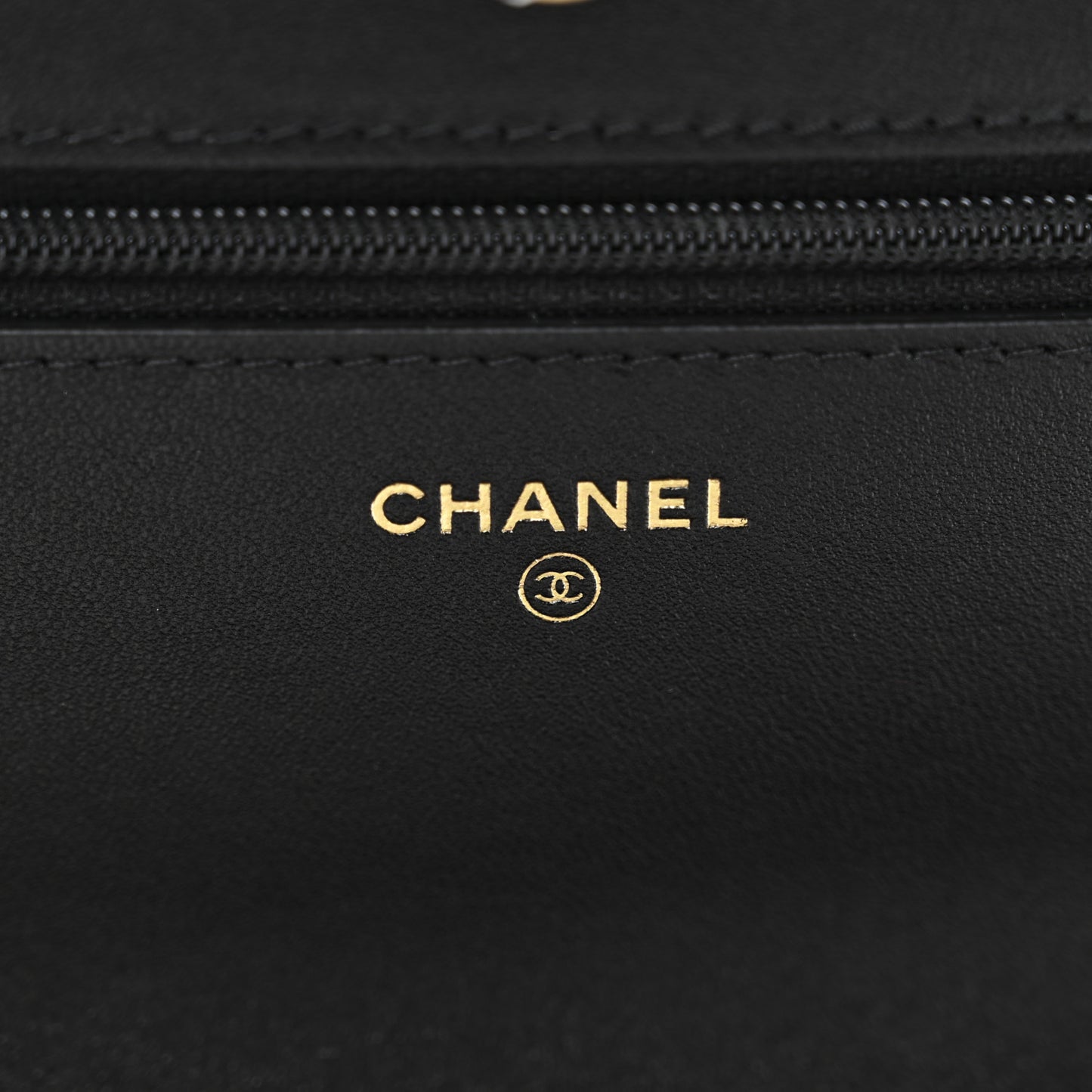 Lambskin Quilted Chanel 19 Wallet On Chain WOC Black