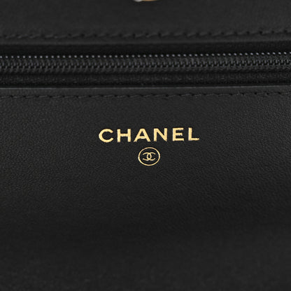 Chanel Lambskin Quilted Chanel 19 Wallet On Chain WOC Black 6 of 11
