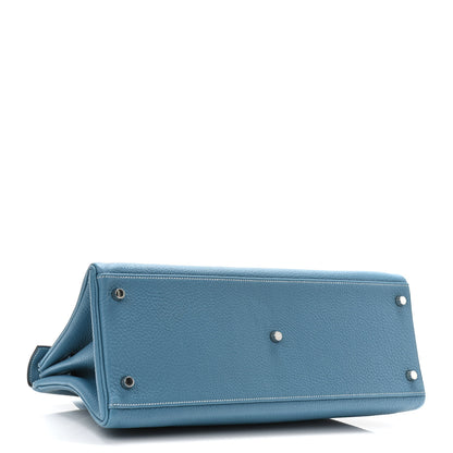 Hermes Togo Shoulder Kelly 40 Blue Jean 4 of 10