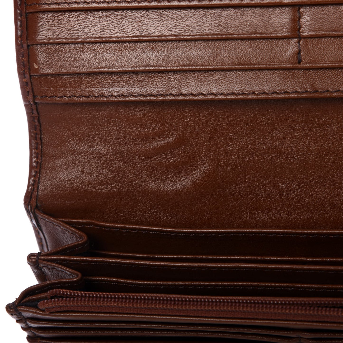 House Check Bridle Calfskin Penrose Continental Wallet Dark Tan