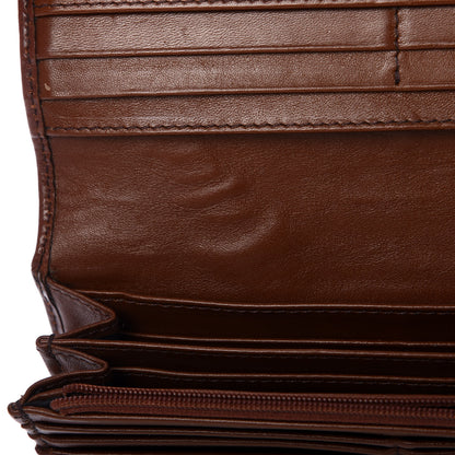 Burberry House Check Bridle Calfskin Penrose Continental Wallet Dark Tan 8 of 9