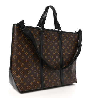 Louis Vuitton Monogram Macassar Weekend Tote GM 4 of 10