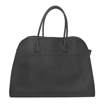 The Row Grained Calfskin Soft Margaux 17 Black 1 of 9