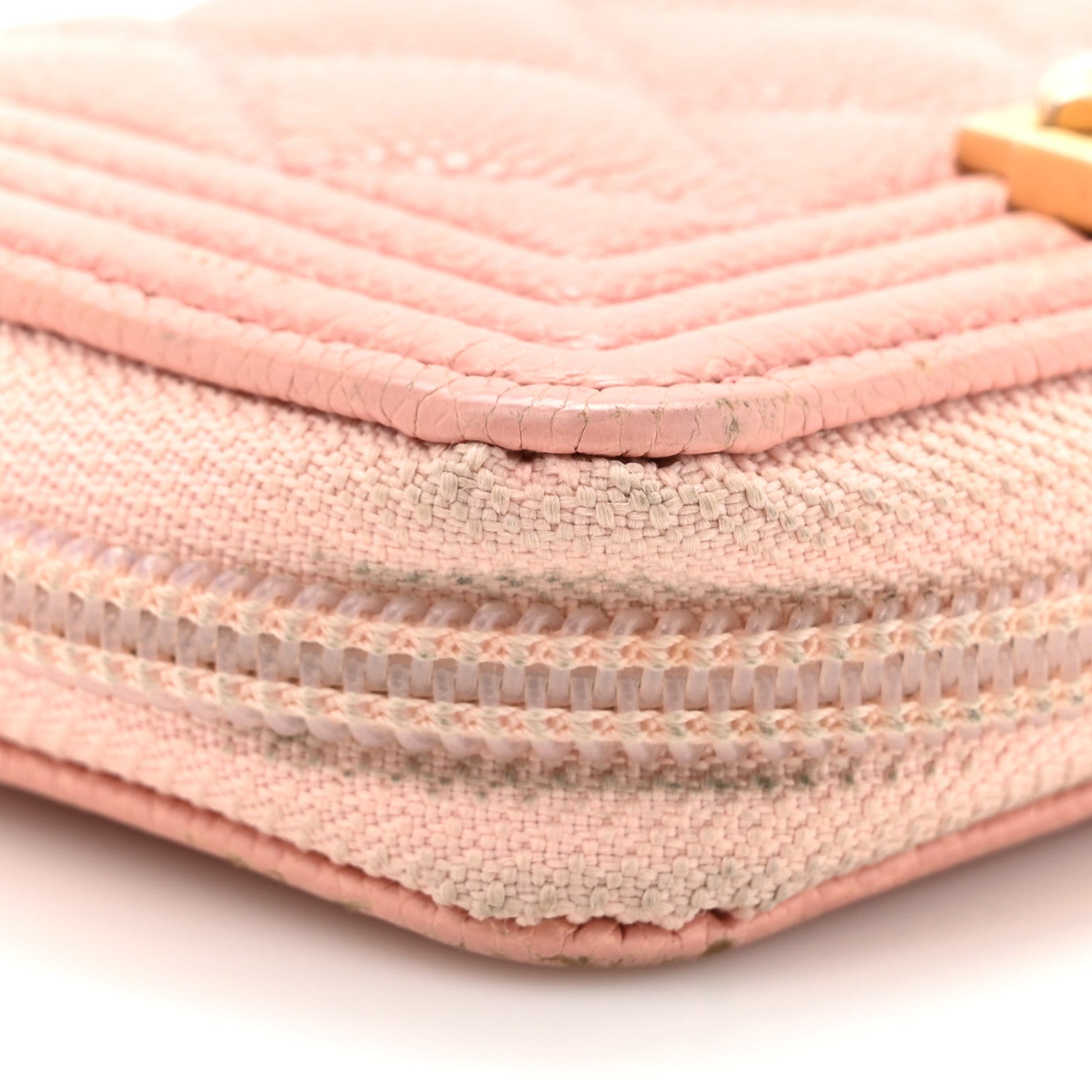 Chanel Caviar Quilted Boy Zip Around Coin Purse Wallet Light Pink 12 of 13