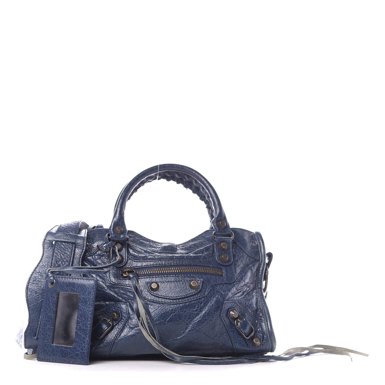 Balenciaga Agneau Classic Hardware Mini City Bleu Mineral 1 of 14