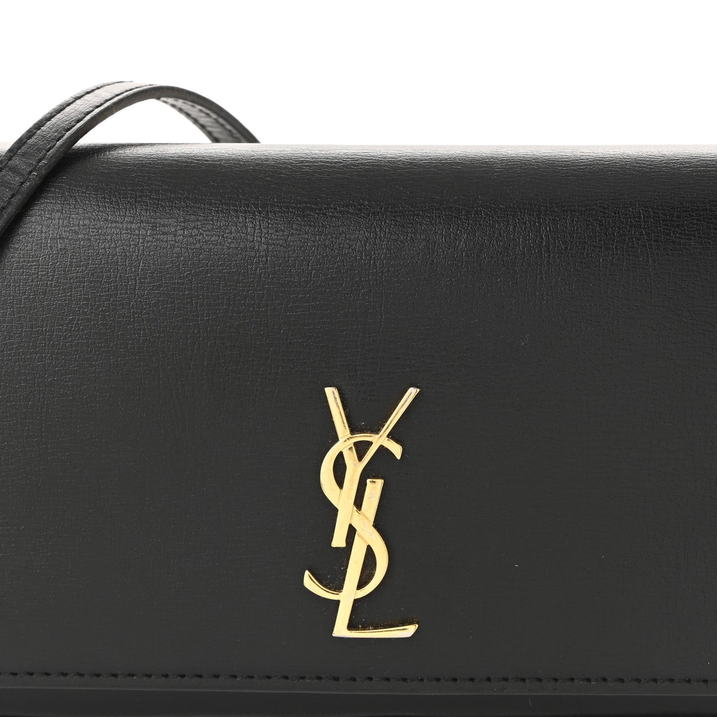 Smooth Calfskin Monogram Phone Holder Crossbody Black