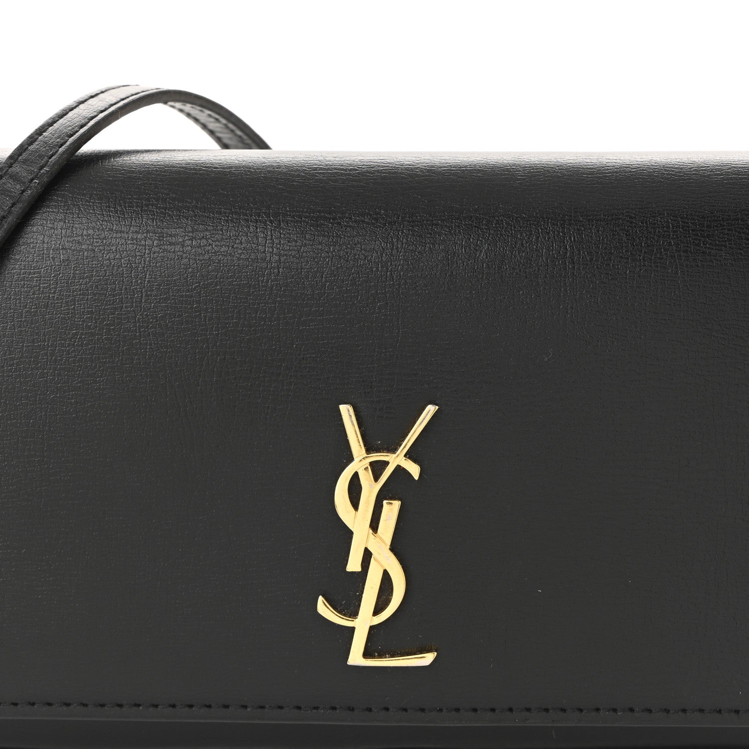 Saint Laurent Smooth Calfskin Monogram Phone Holder Crossbody Black 8 of 11