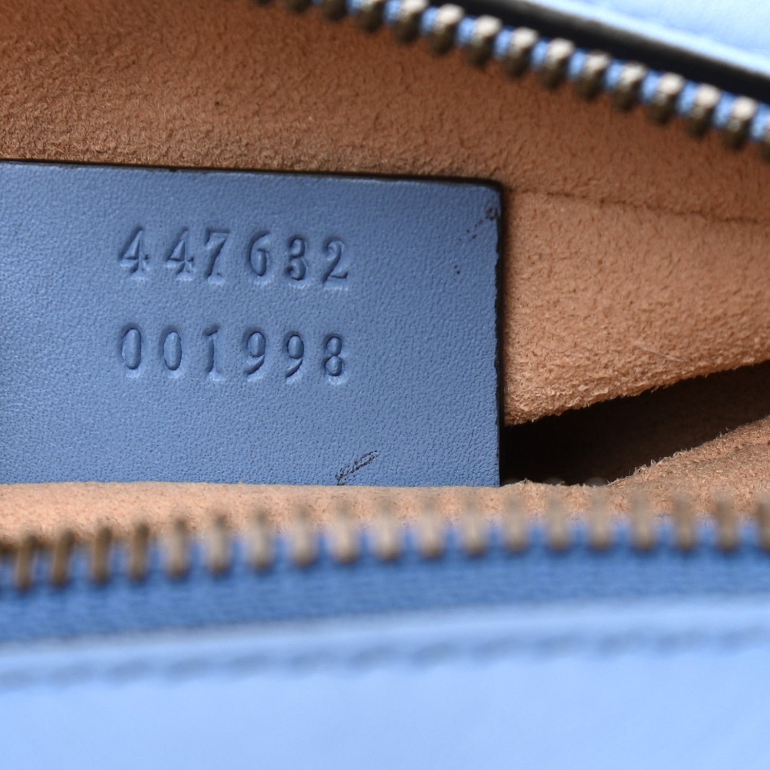 Gucci Calfskin Matelasse Small GG Marmont Chain Shoulder Bag Clear Sky Blue 7 of 10