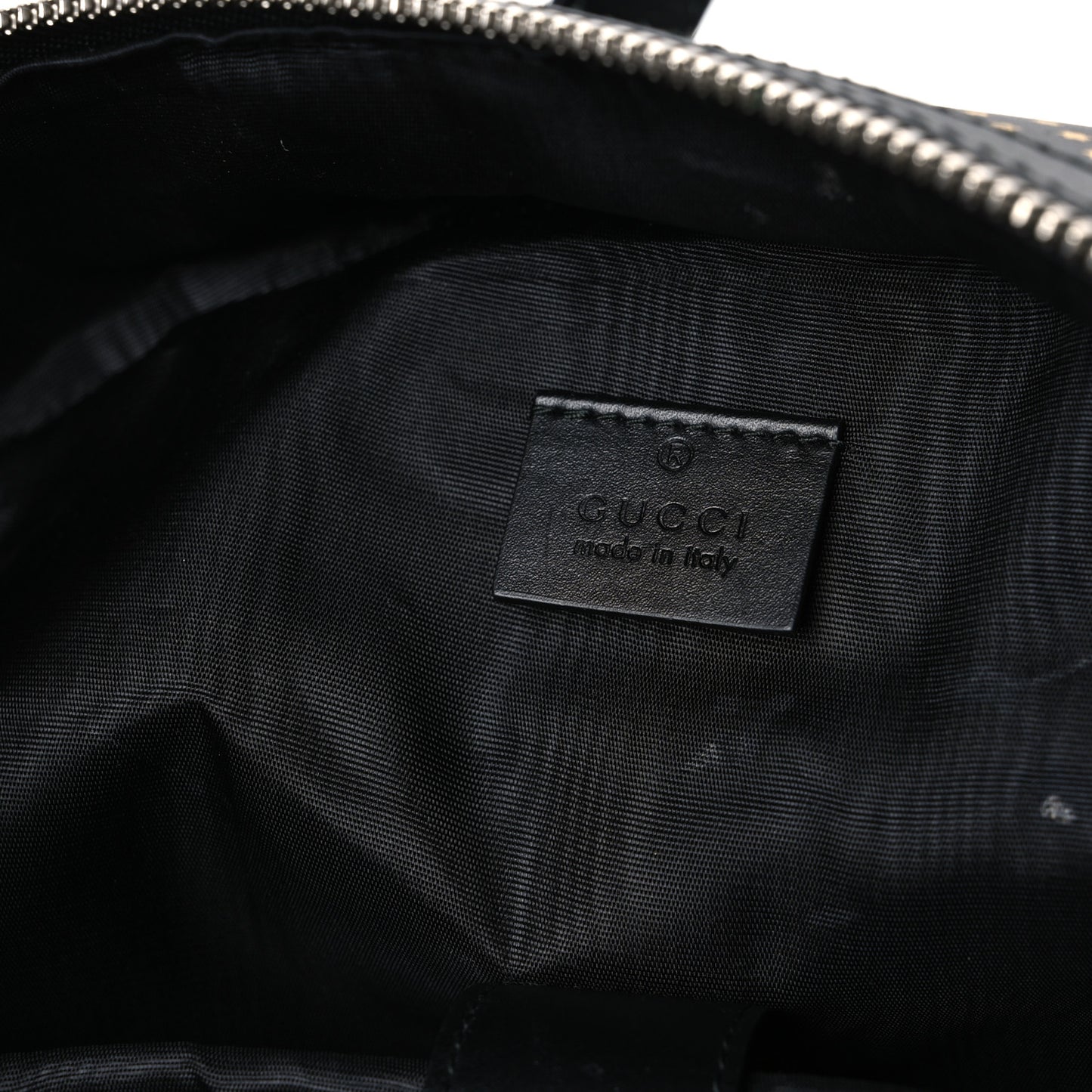 X SEGA Calfskin GUCCY Stars Dome Backpack Black Gold