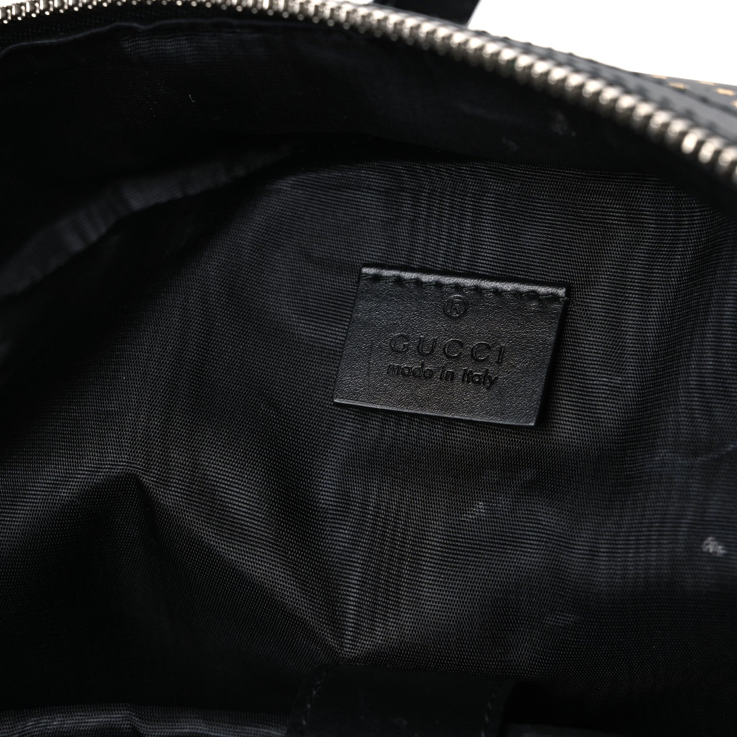 Gucci X SEGA Calfskin GUCCY Stars Dome Backpack Black Gold 6 of 10