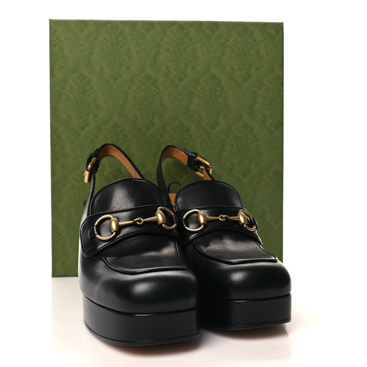 Quentin Granada Kid Horsebit Slingbacks Pumps 39.5 Black
