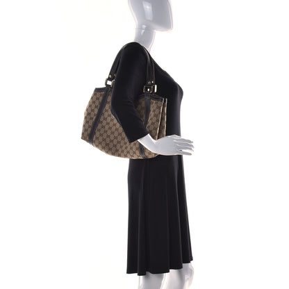 Gucci Monogram Medium New Ladies Web Tote Dark Brown 2 of 7