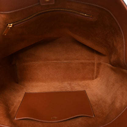 Celine Grained Calfskin Triomphe Medium Cabas Anais Tan 5 of 9