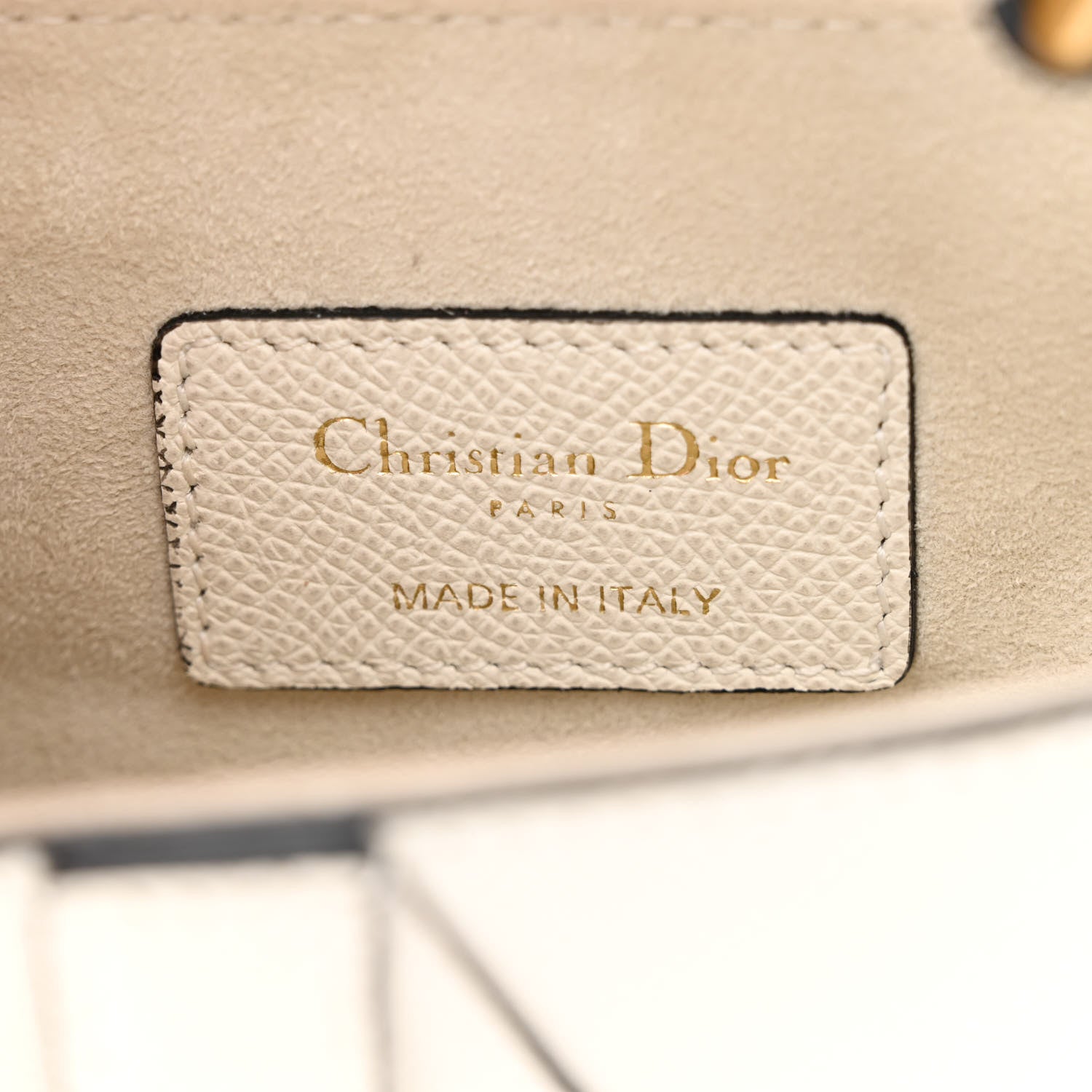 Christian Dior Grained Calfskin Mini Saddle Bag White 6 of 11