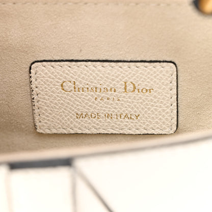 Christian Dior Grained Calfskin Mini Saddle Bag White 6 of 11