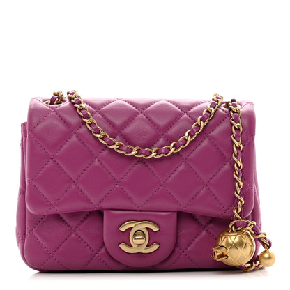 Chanel Lambskin Quilted Mini Pearl Crush Flap Purple 1 of 10