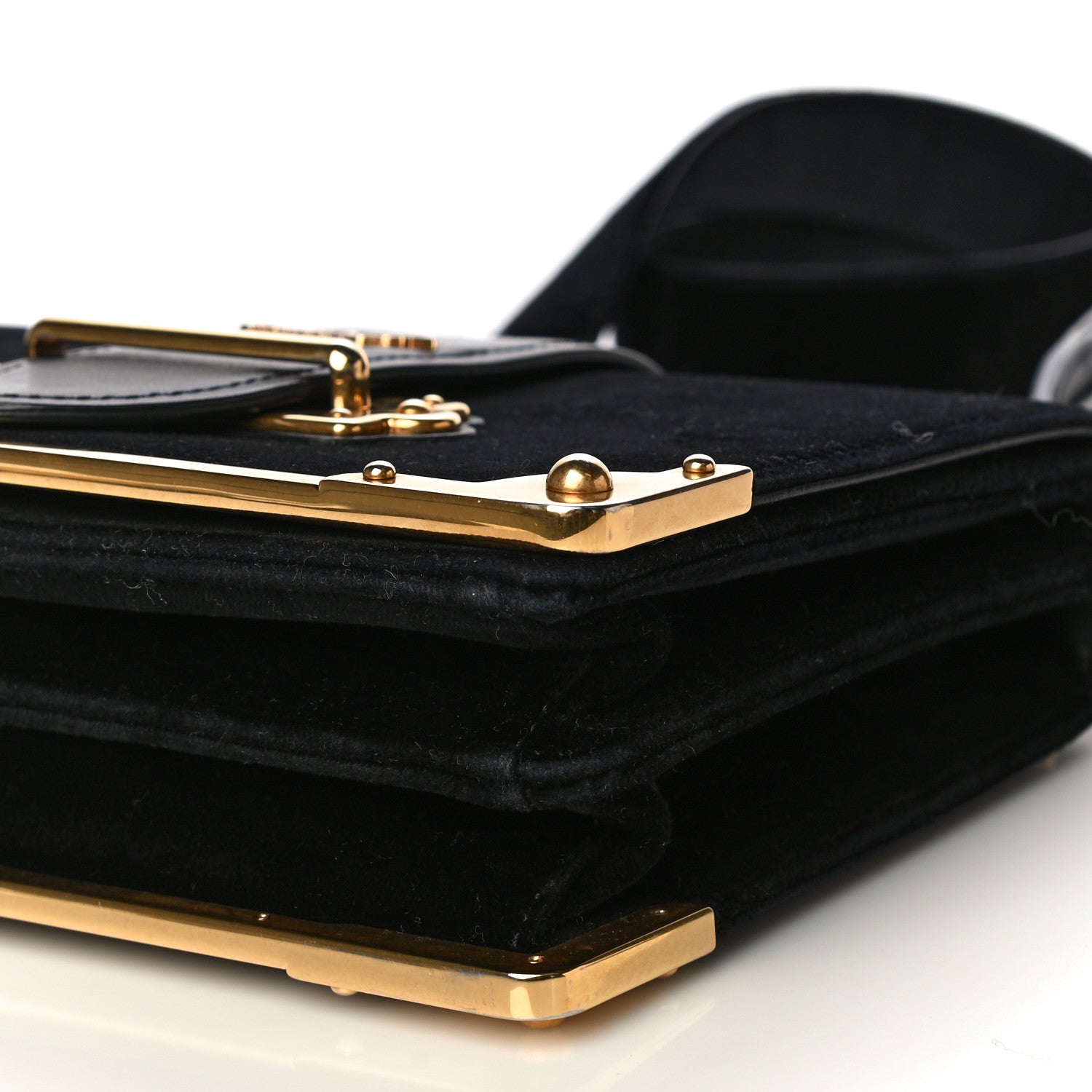 Prada Velvet City Calfskin Cahier Bag Black 9 of 13
