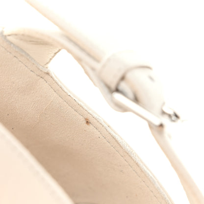 Hermes Calfskin Illusion 35 Wedge Sandals 40 Blanc De Paris 10 of 10