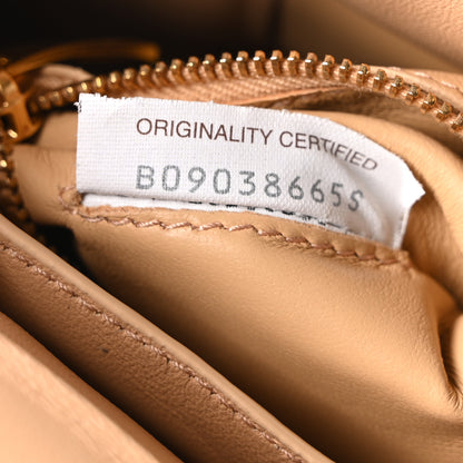 Bottega Veneta Lambskin Maxi Intreccio Padded Chain Cassette Crossbody Bag Almond 7 of 10
