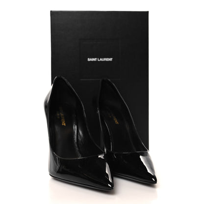 Saint Laurent Patent Calfskin Zoe 105 Pump 38.5 Black 3 of 9