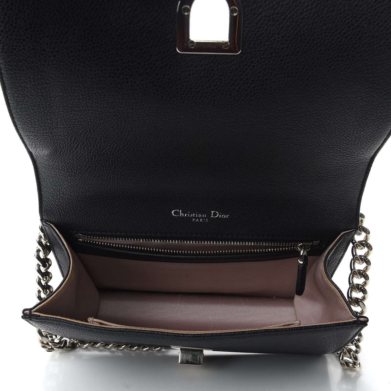 Christian Dior Grained Calfskin Small Diorama Flap Bag Black 8 of 9