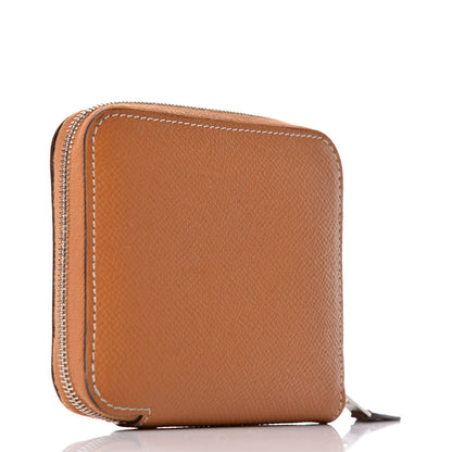 Hermes Epsom Silk'in Compact Wallet Gold 3 of 9