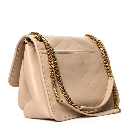 Saint Laurent Lambskin Matelasse Monogram Medium Niki Chain Satchel Nude Powder 3 of 10