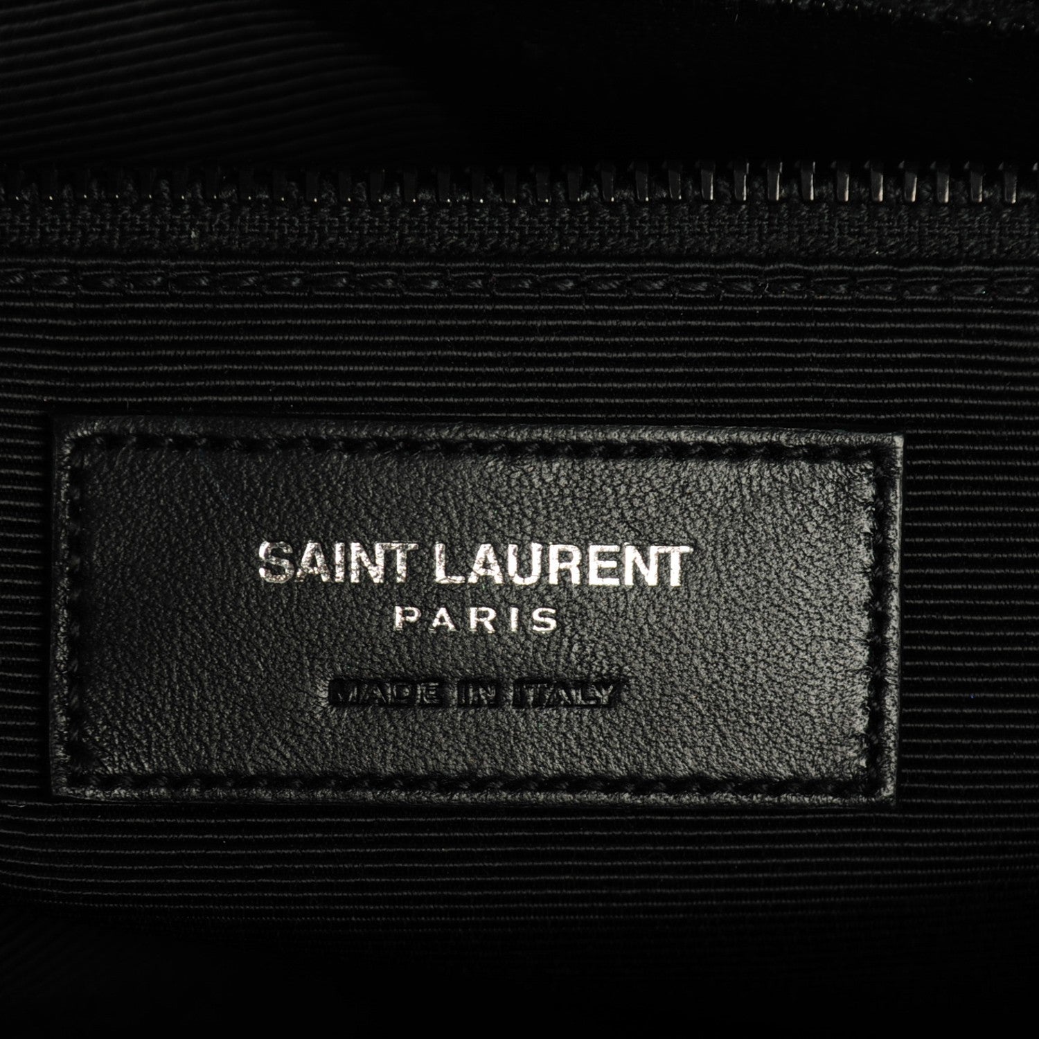 Saint Laurent Sheepskin Matelasse Chevron Small Monogram Shopping Bag Black 6 of 7