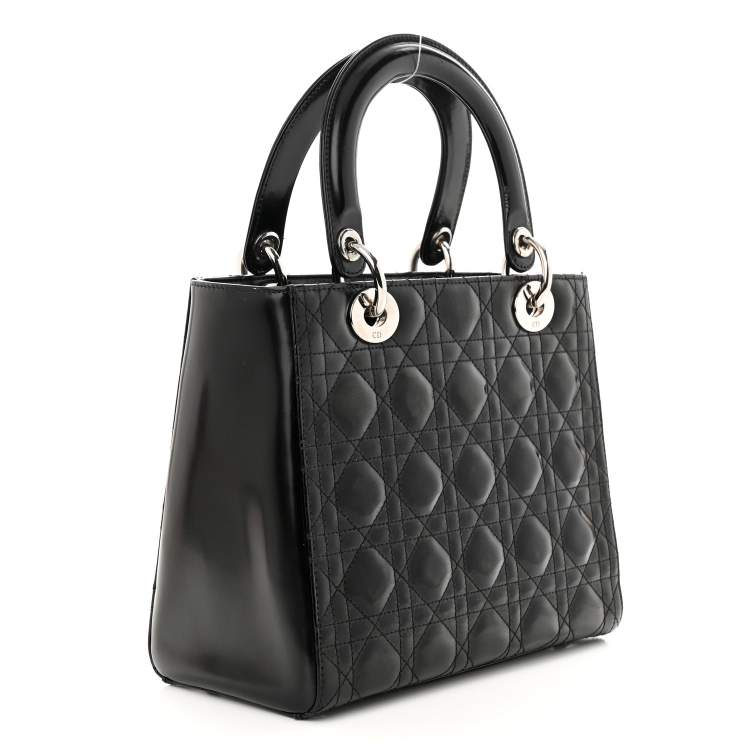 Christian Dior Patent Cannage Medium Lady Dior Black 3 of 11