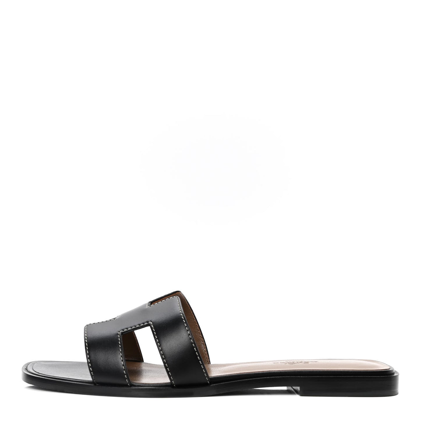 Box Calfskin Oran Sandals 38 Black